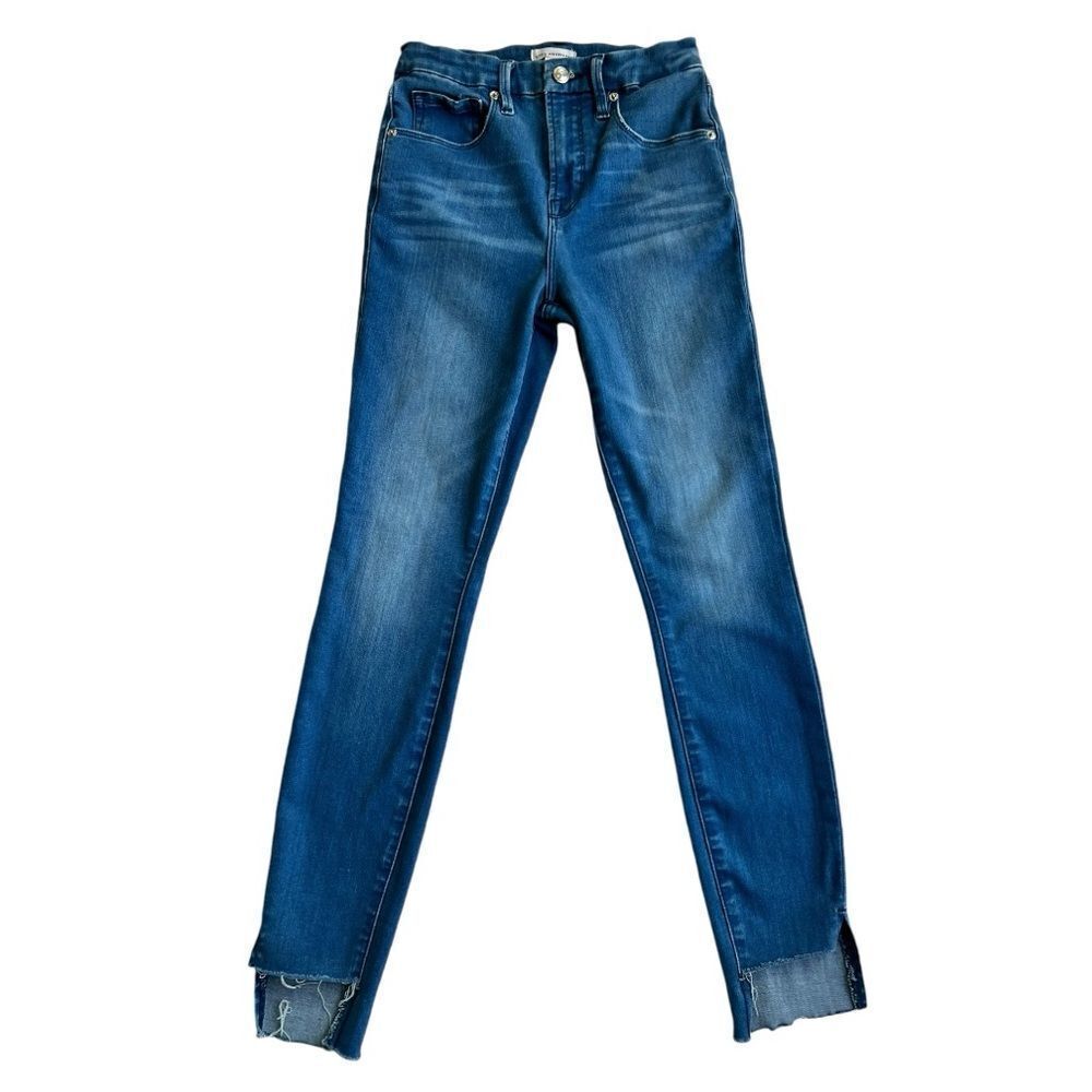 Good American Women's Good Waist Step Hem Skinny Jeans Blue 435 Size 2/26